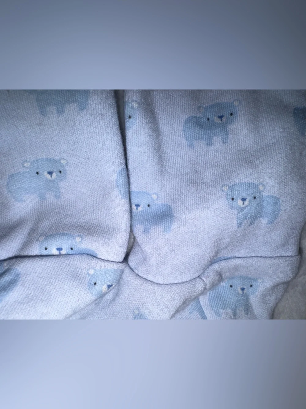 Baby 6-12 month soft slipper socks. Light blue Bear Pattern & dark blue Batman
